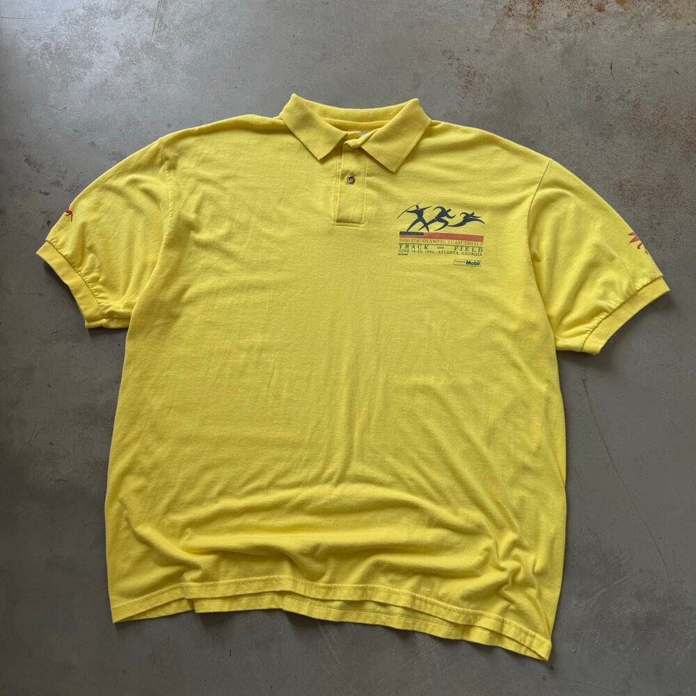 Vintage 90’s Atlanta Olympic Games Team Trials Sports Retro Polo Shirt Size XL